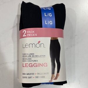 Lemon Seamless Black Leggings - 2 Pack